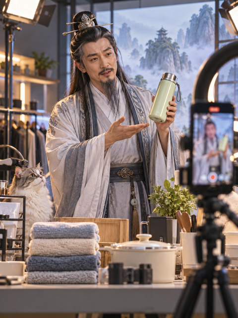 修仙掌门下山带货，直播间被封三次 - 黄豆短剧 高清剧照